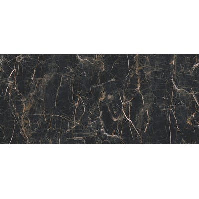 Carrelage sol intérieur effet marbre l.60x L.120cm - Marquina Gold Poli