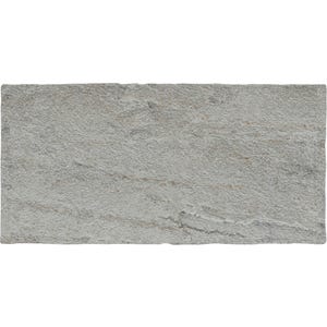 Carrelage sol extérieur effet pierre l.30 x L.60 cm - Eterna Gris