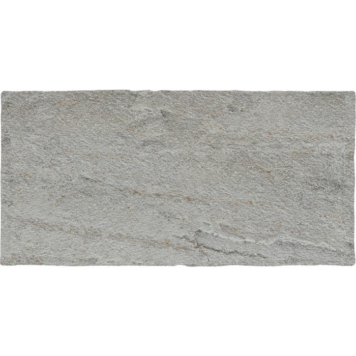 Carrelage sol extérieur effet pierre l.30 x L.60 cm - Eterna Gris