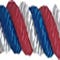 Corde cablée polypropylène bleu/rouge/blanc 8 mm Long.1 m