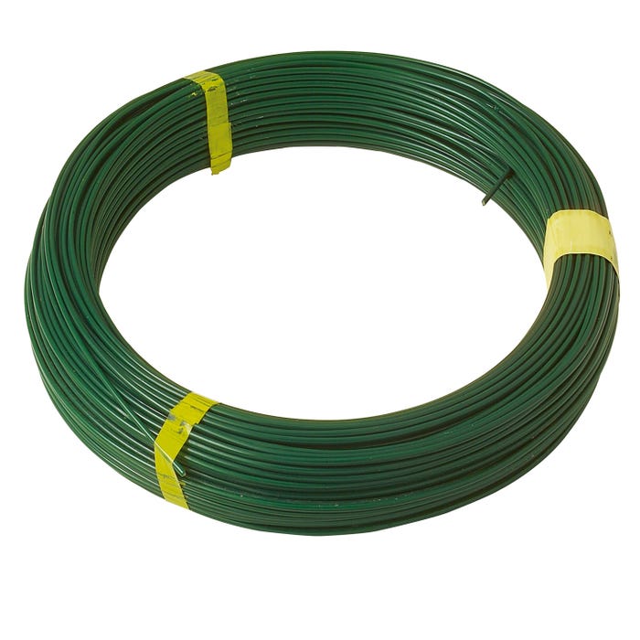 Fil de tension revêtu plastique vert Diam.1,8/2,7 mm Long.100 m
