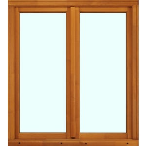 Fenêtre bois H.95 x l.100 cm ouvrant à la française 2 vantaux Pin