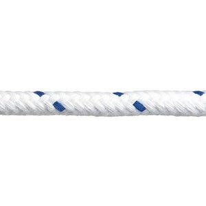 Cordage polyester blanc/bleu 10 mm Long.1 m