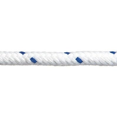 Cordage polyester blanc/bleu 10 mm Long.1 m