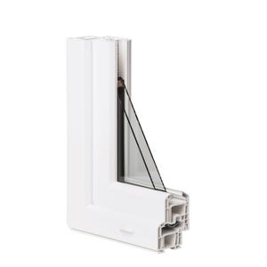 Fenêtre PVC H.135 x l.100 cm oscillo-battant 2 vantaux blanc