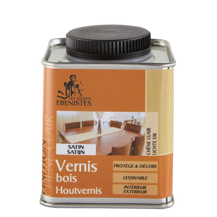 Vernis bois satin incolore 250 ml - LES ANCIENS EBENISTES