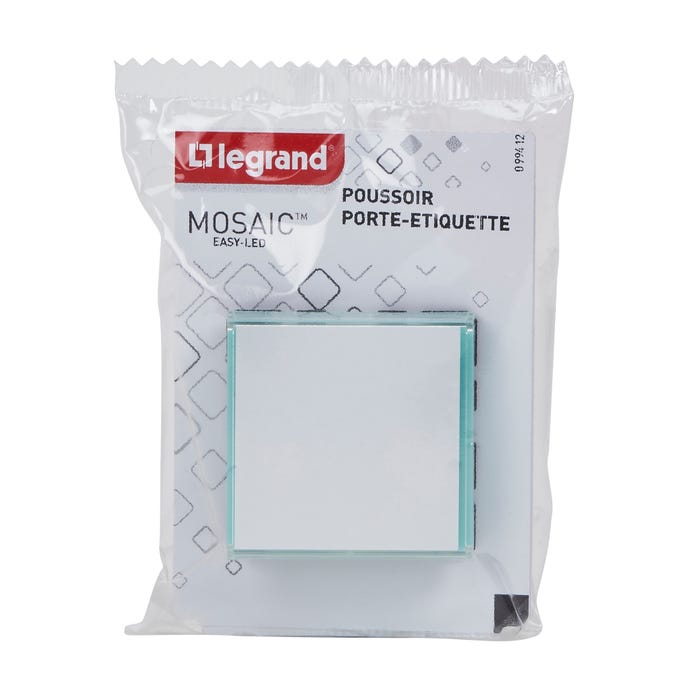 Poussoir porte-étiquettes blanc Mosaïc - LEGRAND 