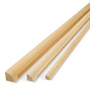 Quart de rond en bois exotique non traité* 10 mm Long.2,4 m - SOTRINBOIS