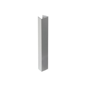 Raccords de finition décor gris aluminium pour plinthe ép. 16-19 x h. 150 mm x4