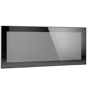 Porte vitrée sur hotte 89,7 x 38,1 cm Aluminium noir/Verre gris fumé
