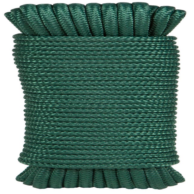 Corde tréssée polypropylène vert 5 mm Long.15 m
