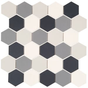 Mosaïque mix l.28,1 x L.29,5 cm Ceram hexagone