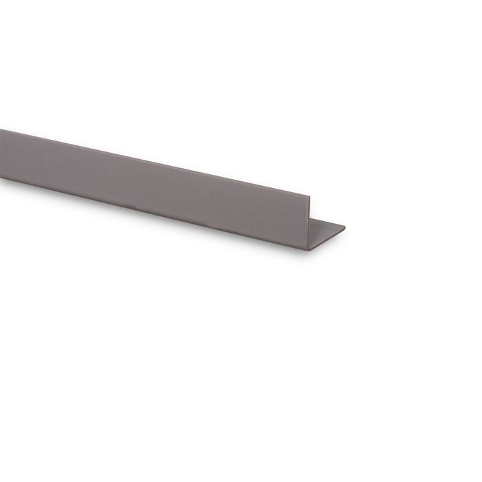 Cornière inégale PVC gris aluminium 20x30mm L. 260 cm