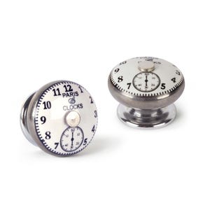 Bouton porcelaine/acier d40 mm montre paris