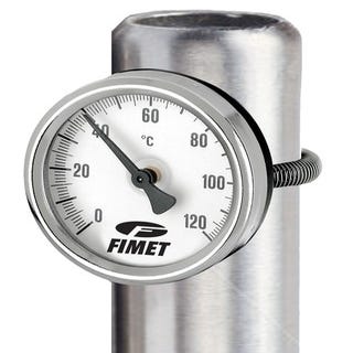 Thermomètre applique 0° à 120°C fixation collier ressort - WATTS