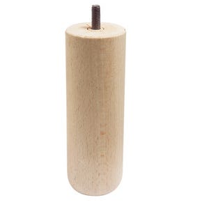 Pied de lit cylindrique en bois de hêtre H.15 cm - CHAINEY 