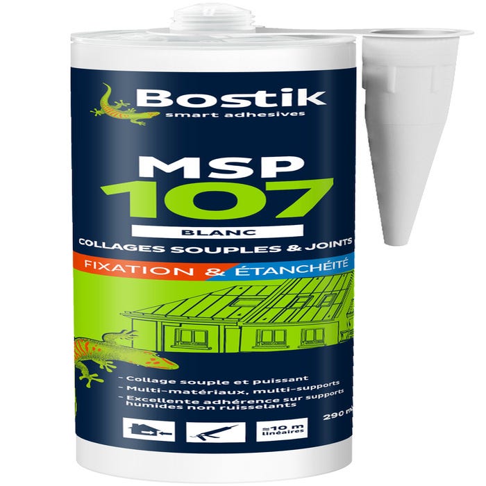 Mastic de collage et d'étanchéité 290 ml MSP 107 - BOSTIK