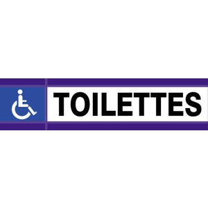 Panneau toilettes handicap  L.180xl.45 mm