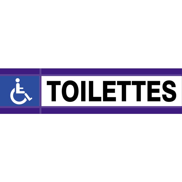 Panneau toilettes handicap  L.180xl.45 mm
