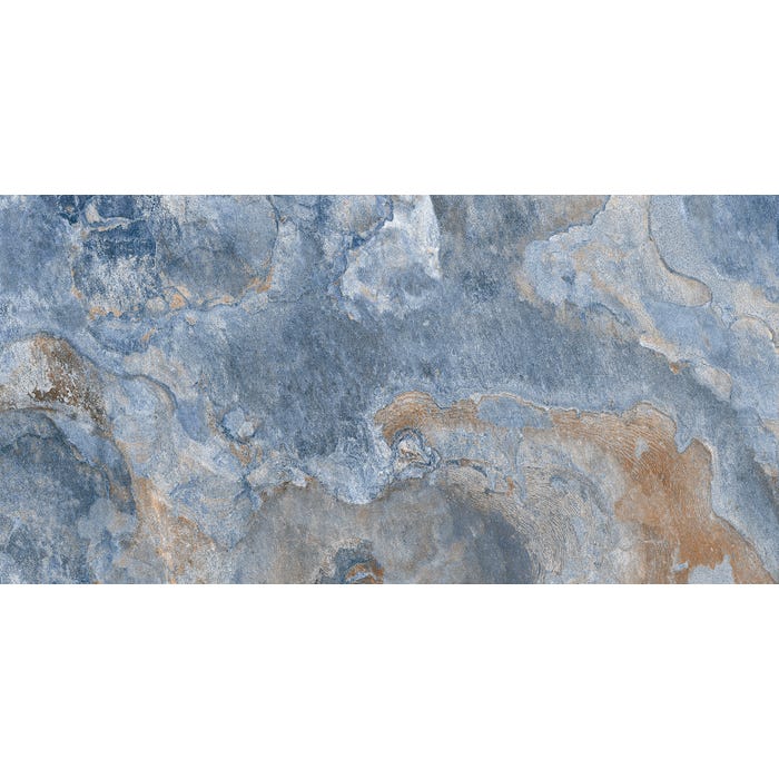 Carrelage sol extérieur effet pierre l.30 x L.60 cm - Aspen Blue