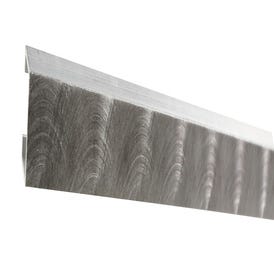Listel décor alu brossé gris L. 2,50 m x ép. 15 mm