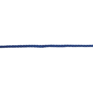 Corde tressée polypropylène bleu, résistance rupture indicative 200kg, diamètre 4mm