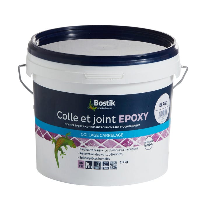 Colle et joint epoxy blanc 2,5 kg - BOSTIK