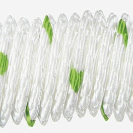 Corde cablée polyester blanc/vert 12 mm Long.1 m