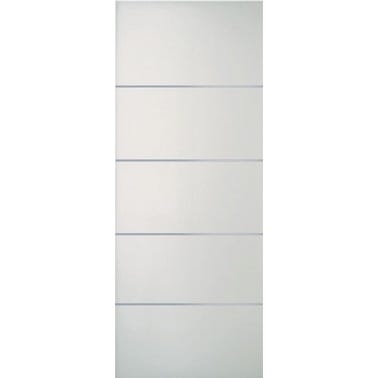 Porte seule laquée blanc H.204 x l.83 cm Griff'Inox - JELD WEN
