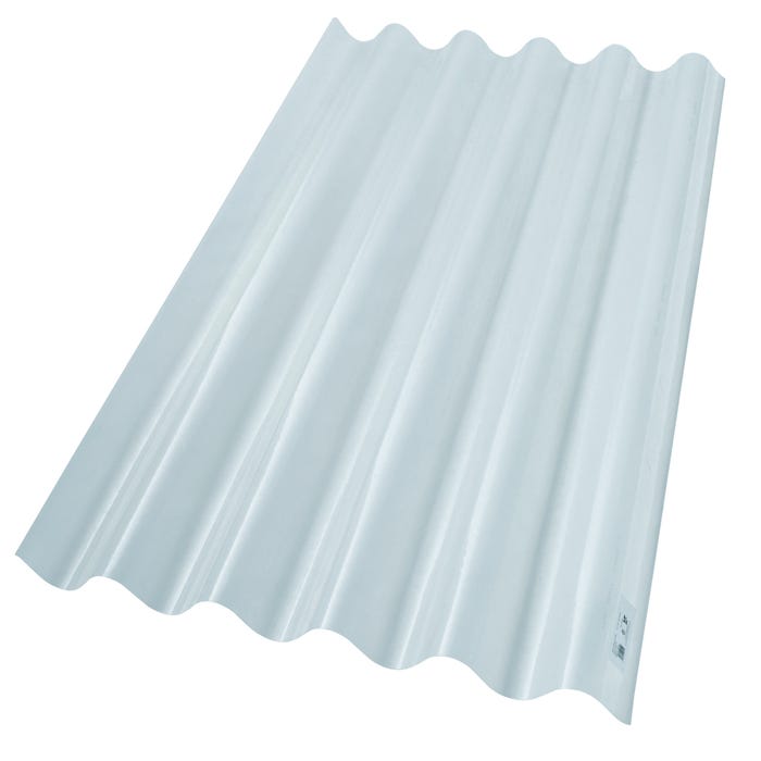 Plaque polyester translucide grande onde fibrolux classe 1, 250x92 cm
