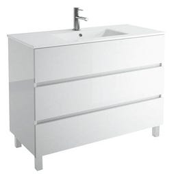 Meuble salle de bain avec tiroirs blanc l.79 x H.81 x P.45 cm Ready