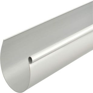 Gouttière demi-ronde PVC grise Dév.333 mm Long.4 m - GIRPI