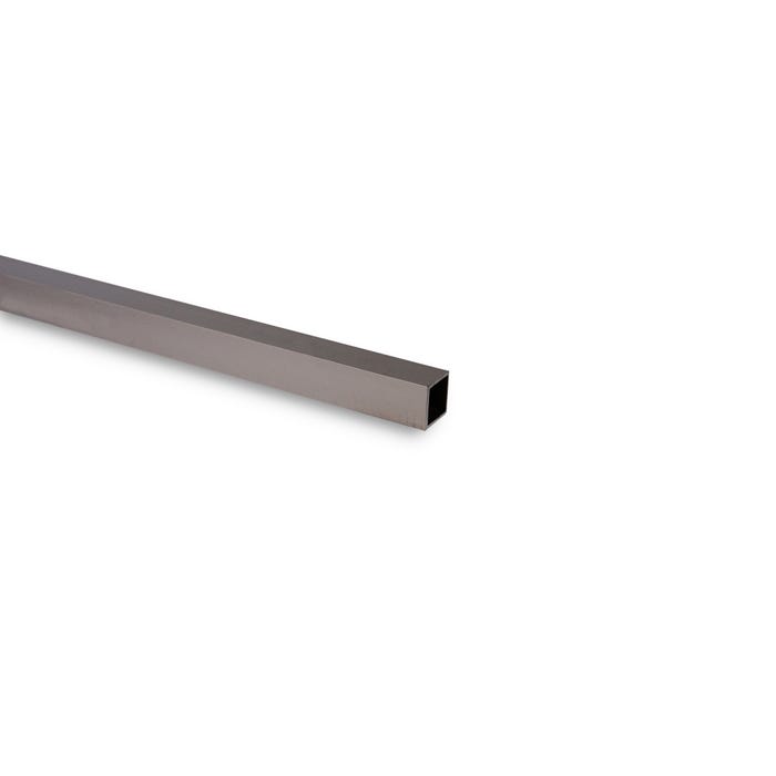 tube carré aluminium brut 25x25x1.5mm L. 250 cm