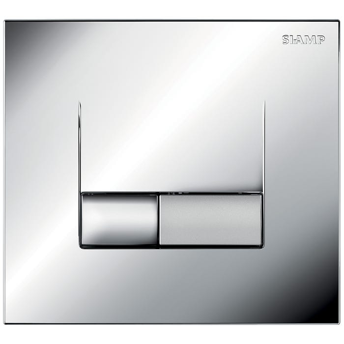 Plaque de commande pour WC suspendu aspect chromé mat Smarty - SIAMP