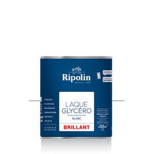 Peinture intérieure et extérieure multi-supports glycéro brillant blanc 2 L - RIPOLIN