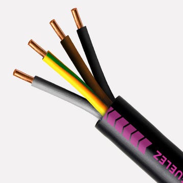 Cable électrique R2V 4G 1,5 mm² 100 m noir Barrynax - MIGUELEZ SL