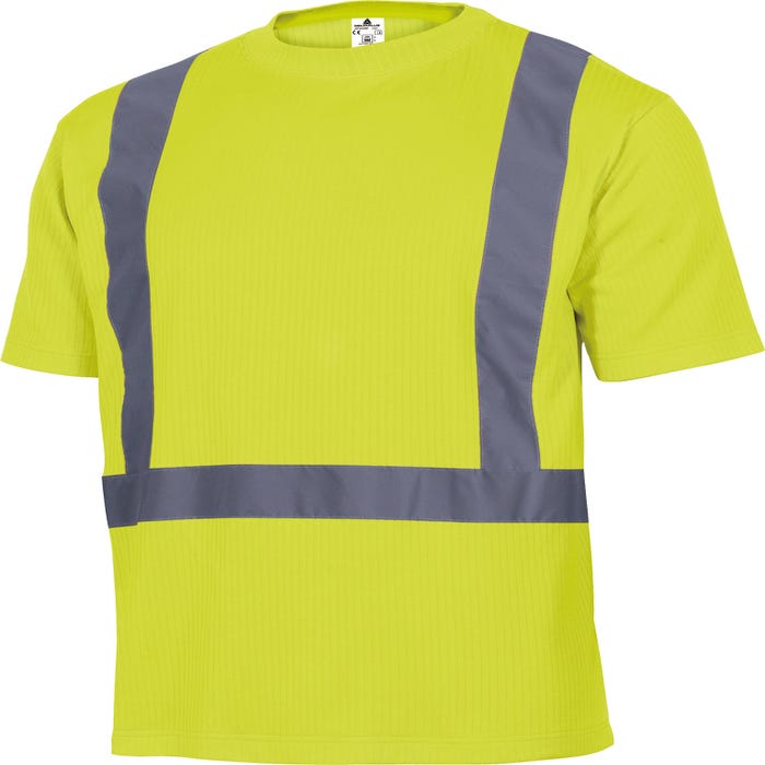 Tee shirt haute visibilité manches courtes jaune Taille M - DELTA PLUS