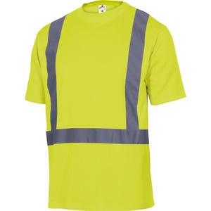 Tee shirt haute visibilité manches courtes jaune Taille M - DELTA PLUS