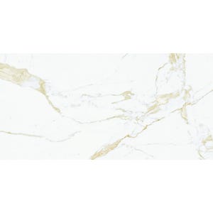 Carrelage sol intérieur effet marbre l.60x L.120cm - Marble Vision Calacata