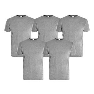 Lot de 5 T-shirts de travail gris T.L - KAPRIOL