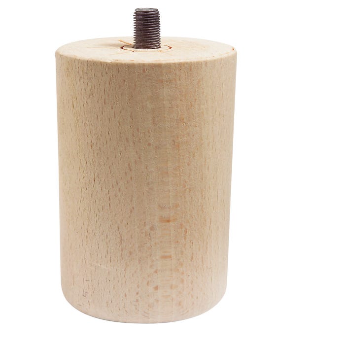 Pied de lit cylindrique en bois de hêtre H.15 cm - CHAINEY 
