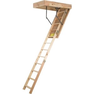 Escalier escamotable isolé en pin standard l.60 x H.120 cm 