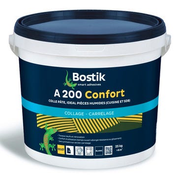 Colle carrelage en pâte D2ET blanc 25 Kg A200 confort - BOSTIK