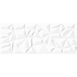 Faïence blanc brillant relief l.20 x L.50 cm Claire 3D