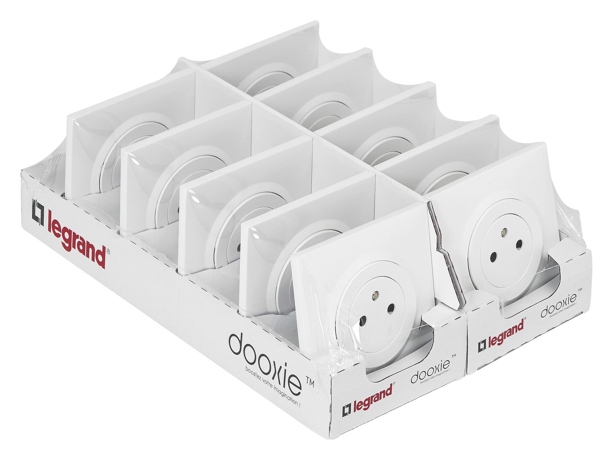 LEGRAND - Prise Etanche Double IP44 avec Clapet de Protection + Boîte à Encastrer - Pour Sol et