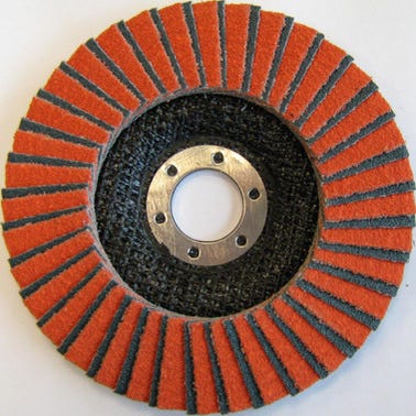 Disque à lamelles grain céramique grain 40 gros décapage métal inox pour meuleuse Diam.125 mm - abrasif
