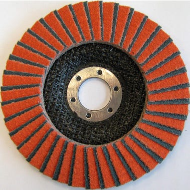Disque à lamelles grain céramique grain 40 gros décapage métal inox pour meuleuse Diam.125 mm - abrasif