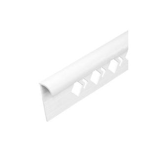 Profilé d'arrêt 1/4 rond ouvert 12,5mm PVC blanc  2m50