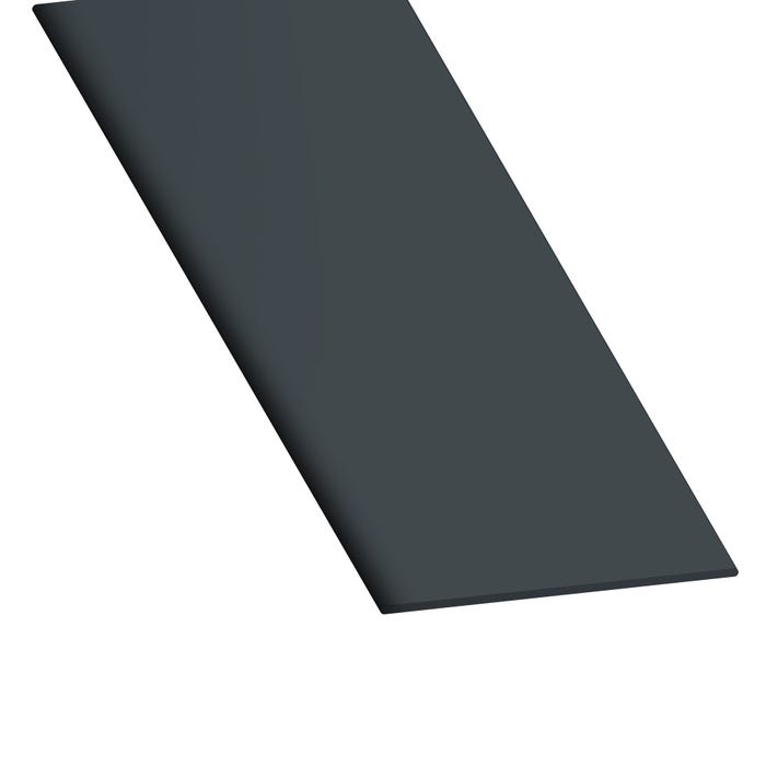 Profilé plat PVC gris l.50 x Ep.2 mm L.260 cm - CQFD