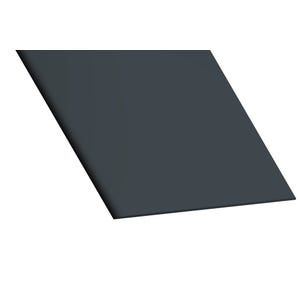 Profilé plat PVC gris l.100 x Ep.2 mm L.260 cm